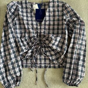 Urban Outfitters Resume  Plaid Blouse